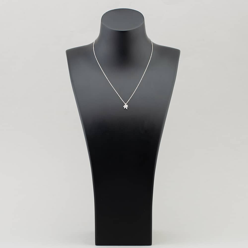 Sterling Silver Cubic Zirconia Leaf Pendant N611091