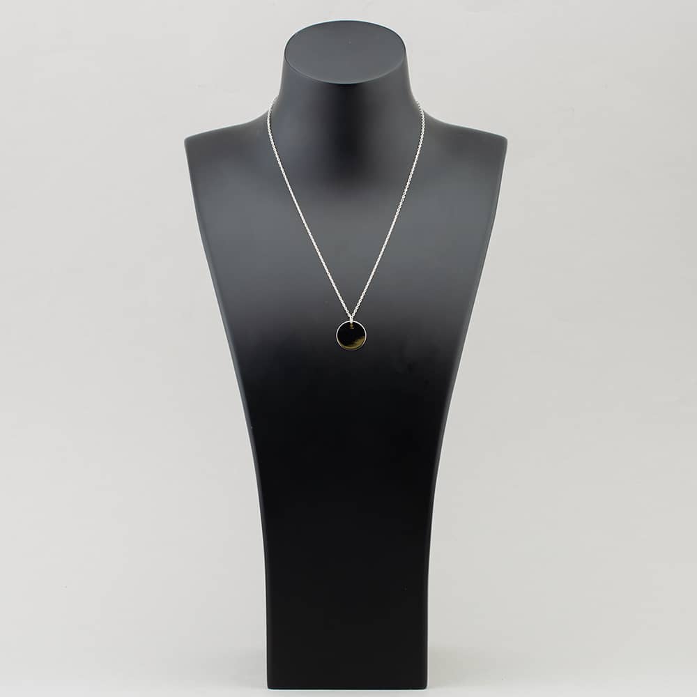 Silver Classic Best Mum Disc Pendant Necklace THB001604