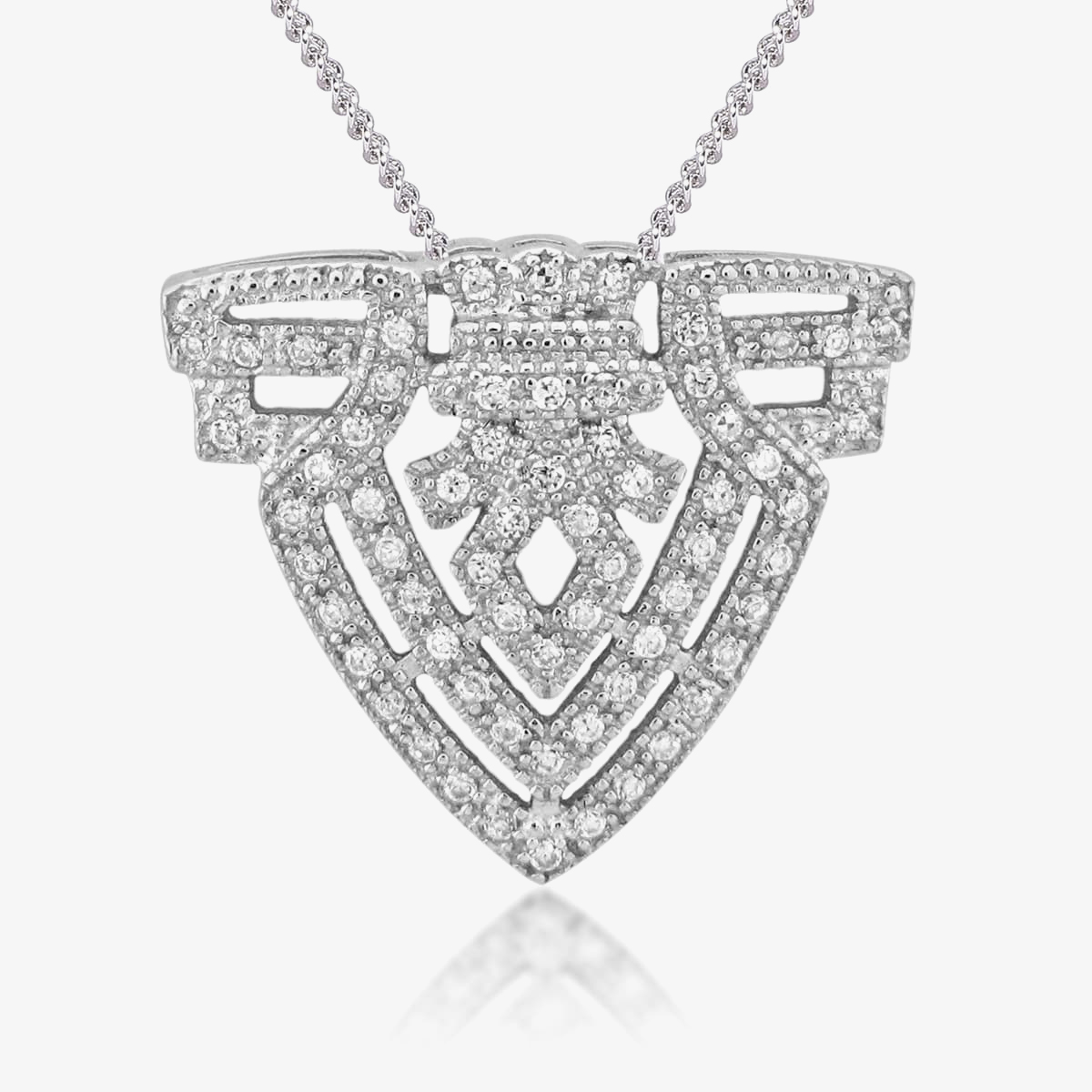 Product photograph of V Jewellery Silver Column Pendant 3021 from The Jewel Hut