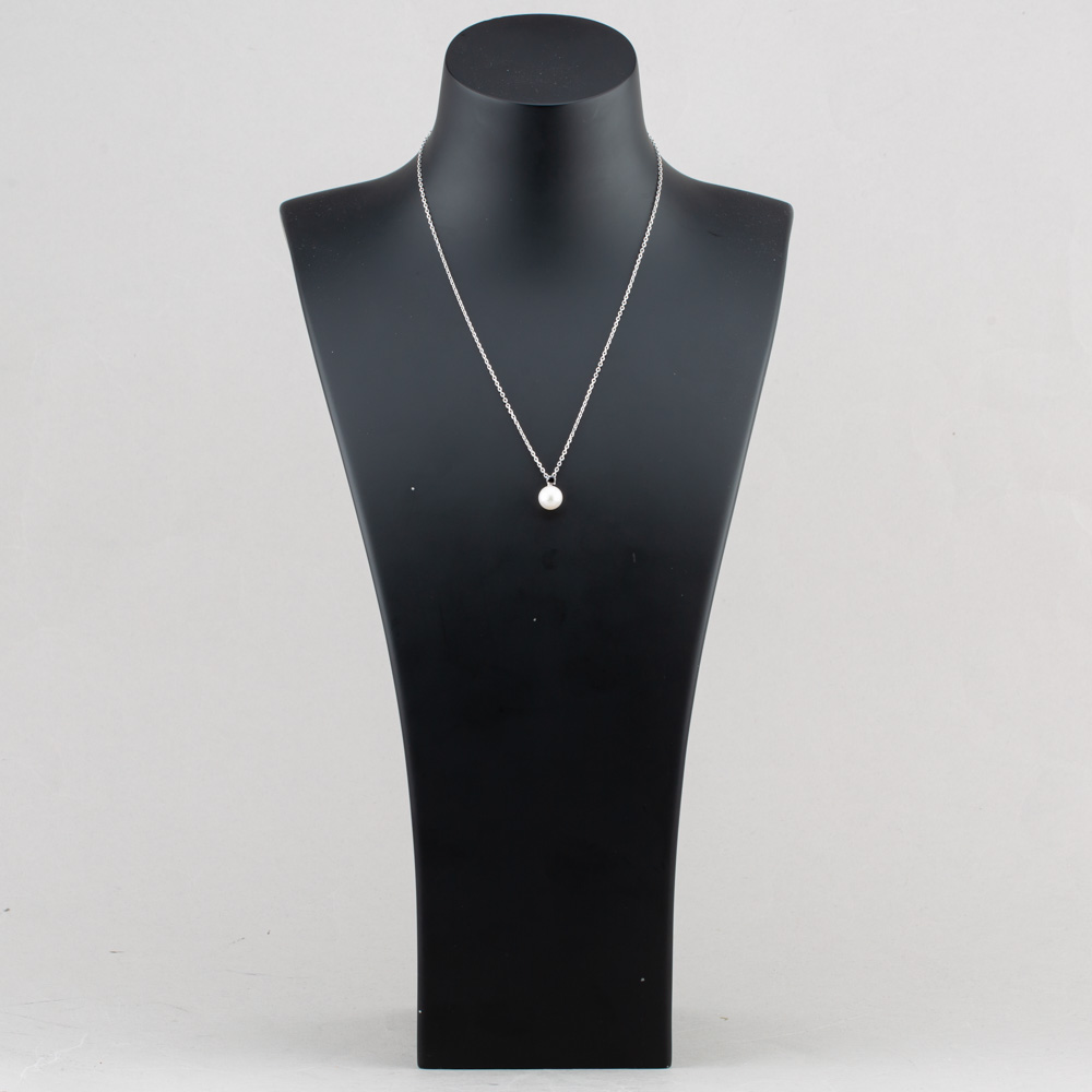 Fashionista Silver Sterling Silver Freshwater Pearl & Black Cubic Zirconia Pendant AP13973BKZ-WFM/R