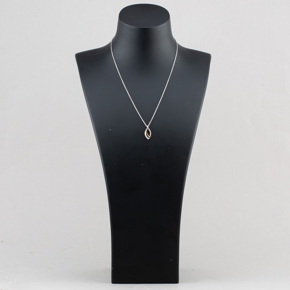 Fashionista Silver Sterling Silver Cubic Zirconia Twist Teardrop Pendant AP16444Z/RG
