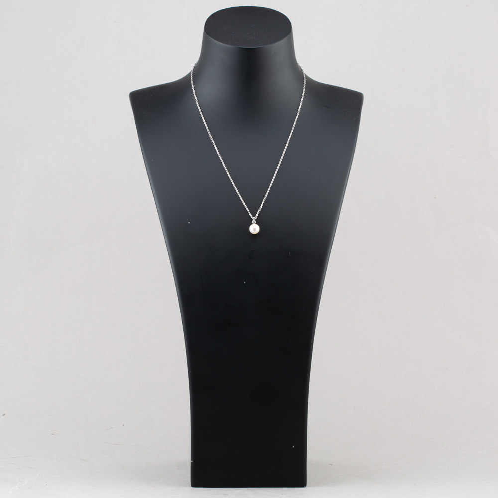 Fashionista Silver Sterling Silver Freshwater Pearl & Cubic Zirconia Pendant AP17998Z-WFM/R