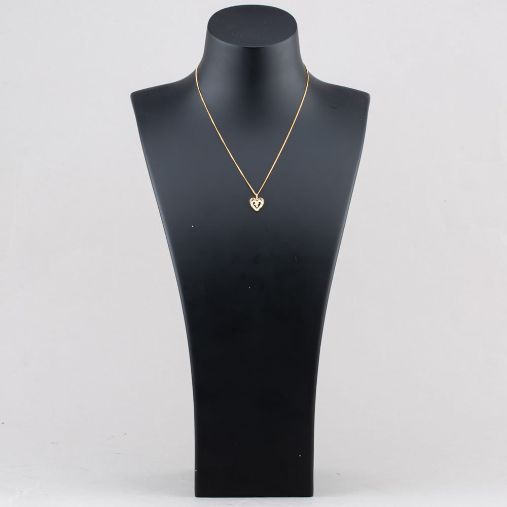 Yellow Gold Tone Plated Sterling Silver Heart Pendant 05S2AVP541808