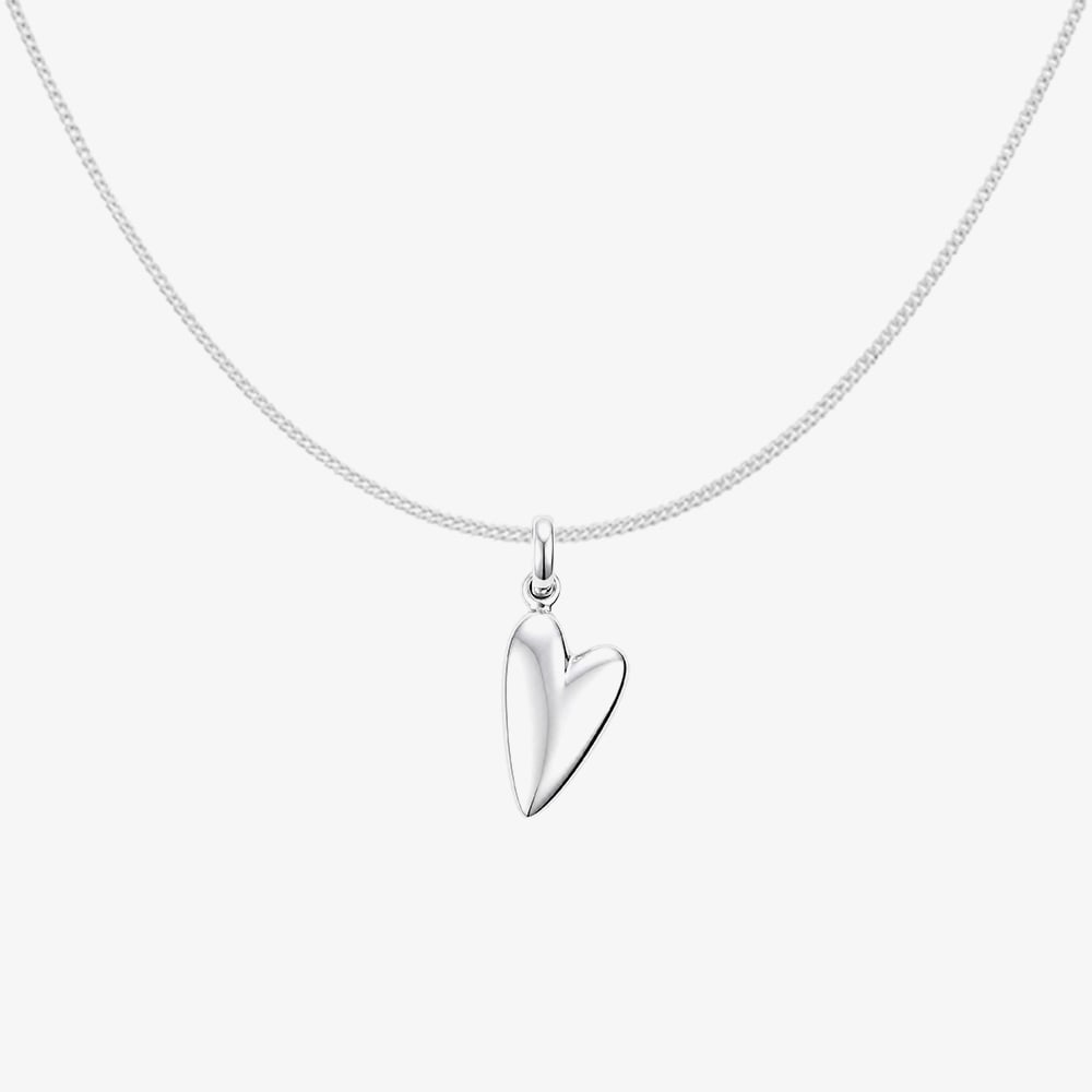 Fashionista Silver Sterling Silver Organic Heart Pendant P5656 N2326