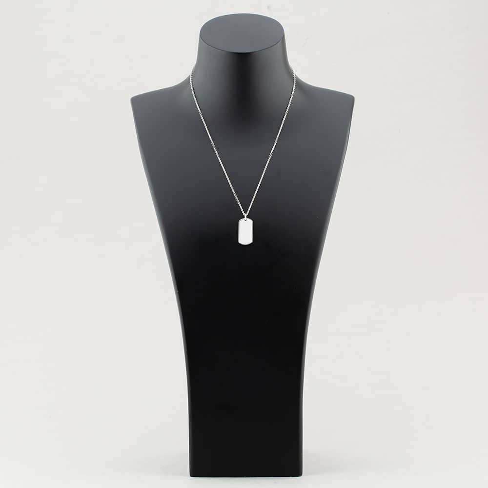 Engravables- Silver Plain DogTag Pendant P-25357