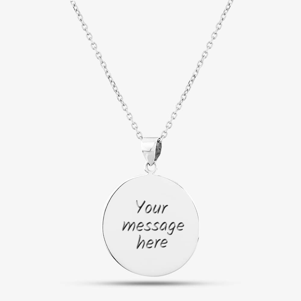 Engravables- Silver Large Plain Disc Pendant P-29026-1