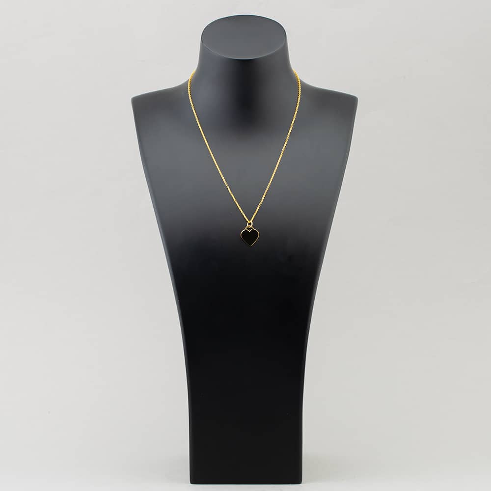 Engravables- Gold-plated Plain Heart Pendant P-29027-5/G
