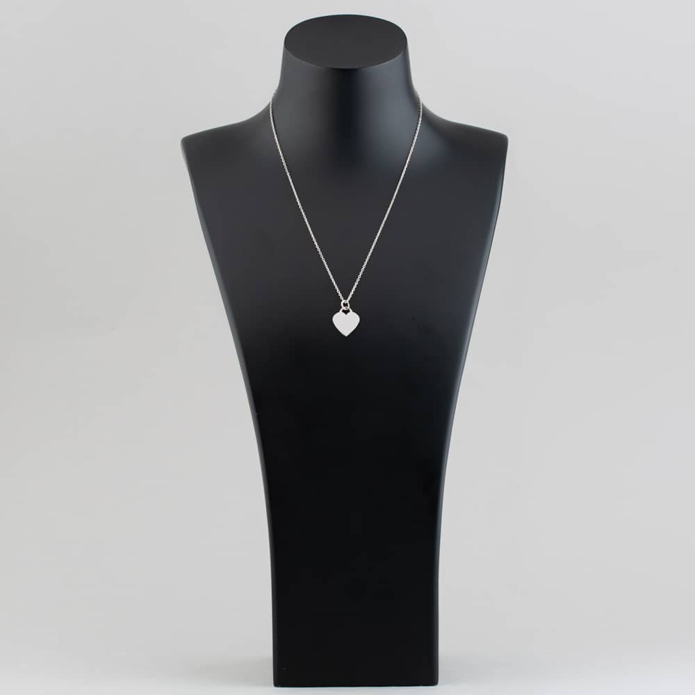 Engravables- Silver Plain Heart Pendant P-29027