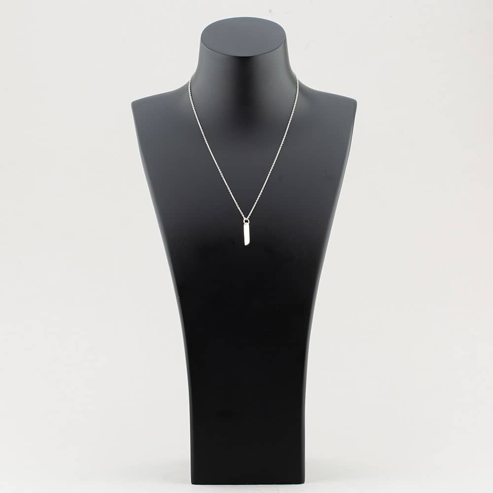 Engravables- Silver Plain Thin Bar Pendant P-3470#0