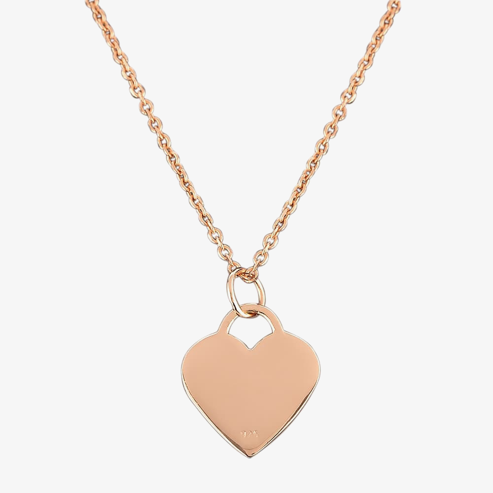 Engravables- Rose Gold-plated Plain Heart Pendant P-29027.5/RG
