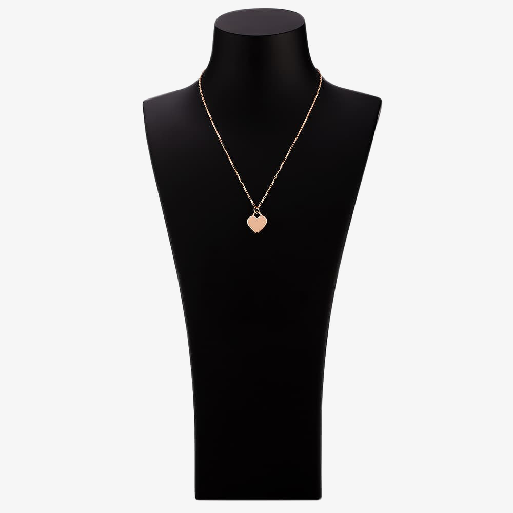 Engravables- Rose Gold-plated Plain Heart Pendant P-29027.5/RG
