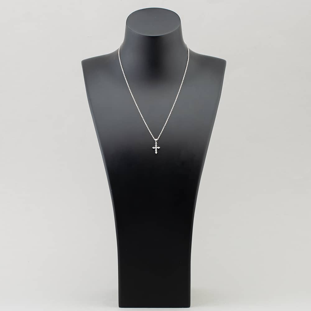 Sterling Silver Cubic Zirconia Cross Pendant P7127 3A