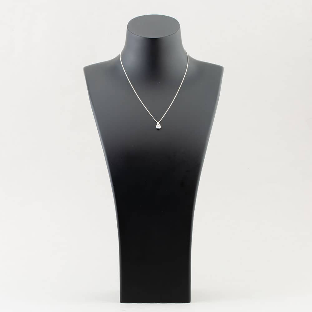 Silver Clear Tear Drop Pendant GK-P146C