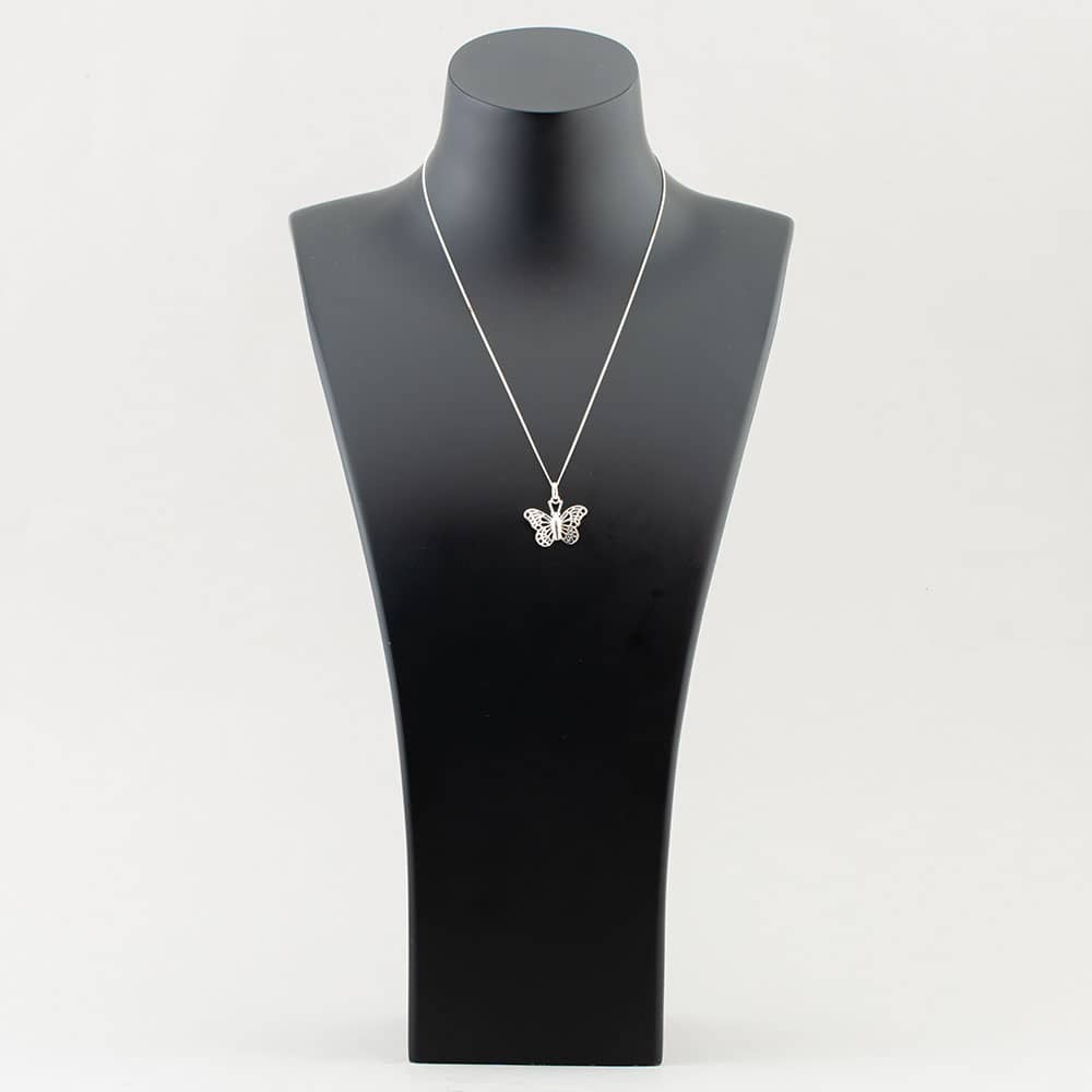 Silver Filigree Butterfly Pendant 8-63-0929