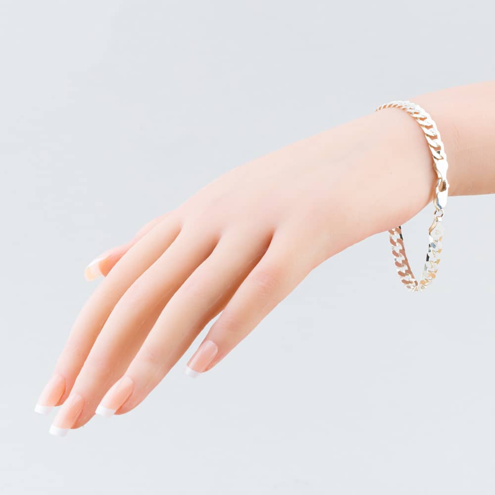 Sterling Silver 20cm Square Curb Chain 8.23.7013