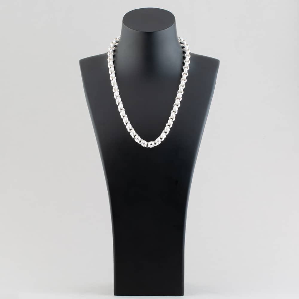 Silver 20 Inch Patterned Belcher Chain HLRB-900-AG-20