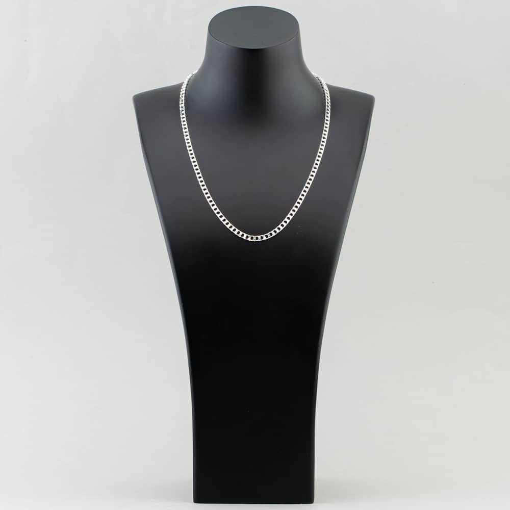 Sterling Silver 20 Inch Square Curb Chain SSLC-460-AG-20