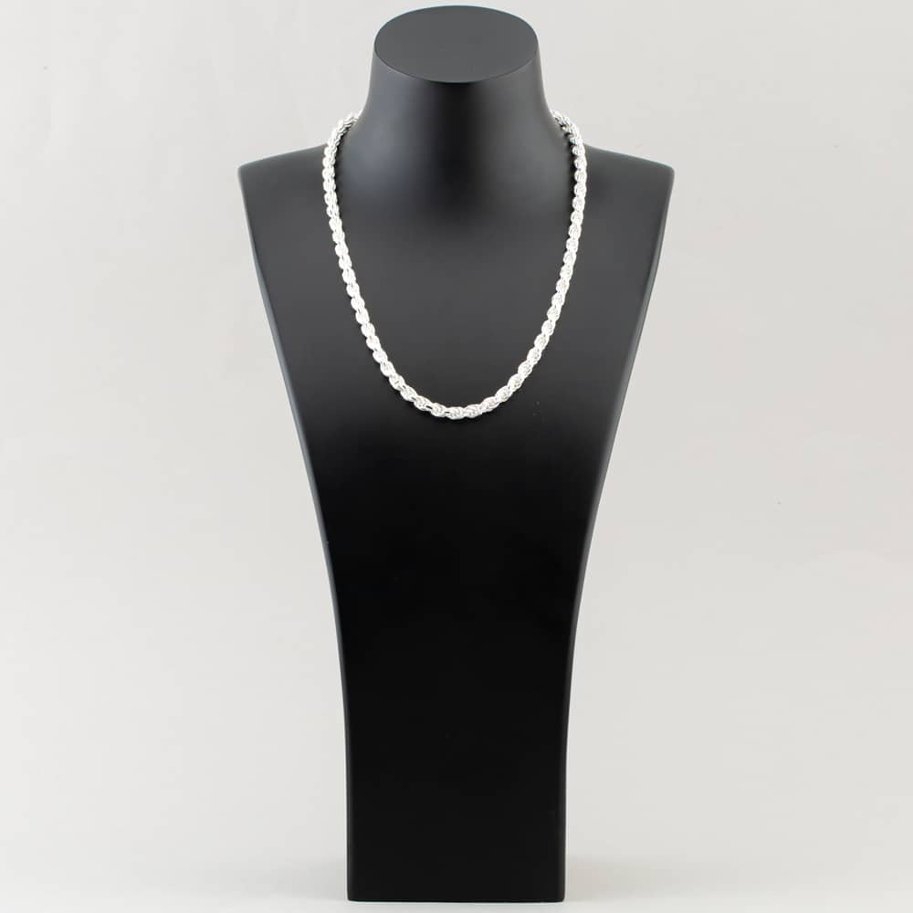 Sterling Silver 20 Inch Thick Rope Chain SDCR-560-AG-20