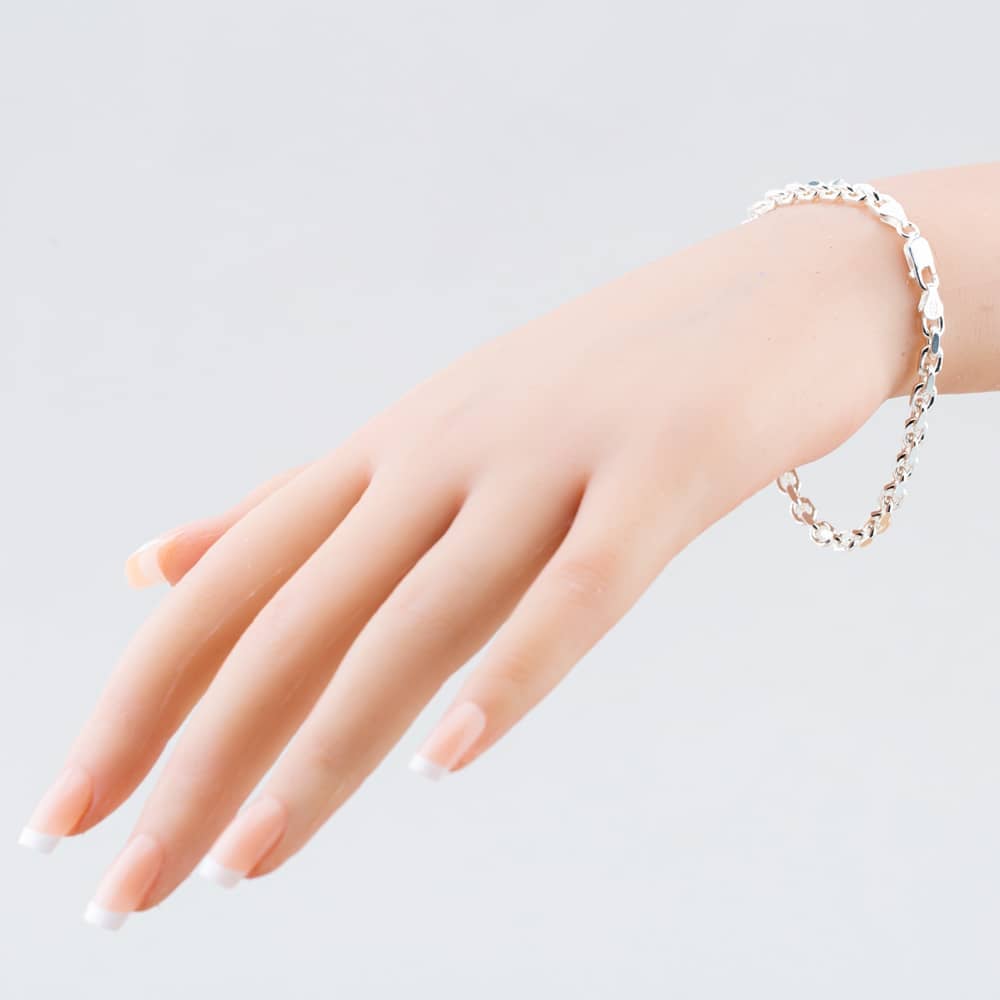 Sterling Silver 7.5 Inch Cable Chain Bracelet SDMC-480-AG-7.5