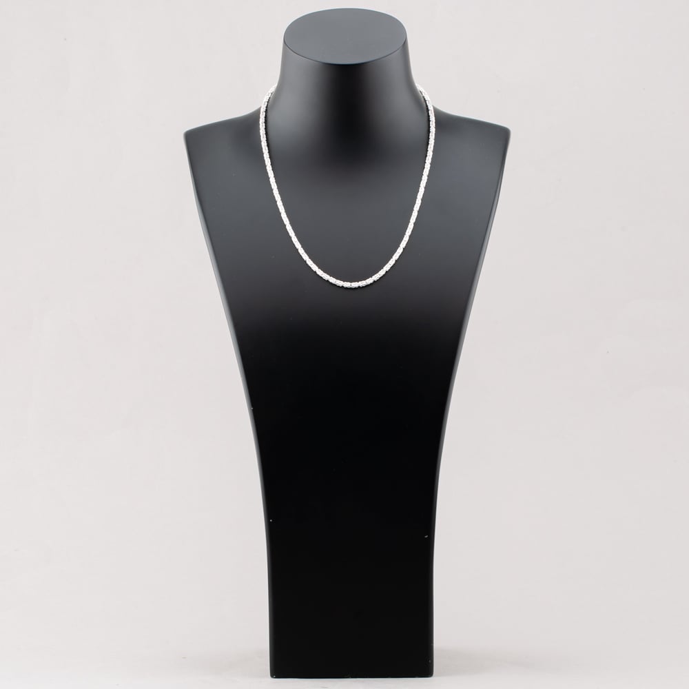 Silver 18 Inch Square Byzantine Chain S1059-18