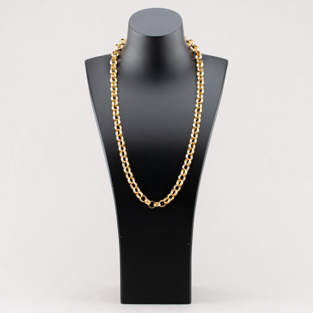 Silver Gold Plated 24 Inch Patterned Belcher Chain S1075Y-24