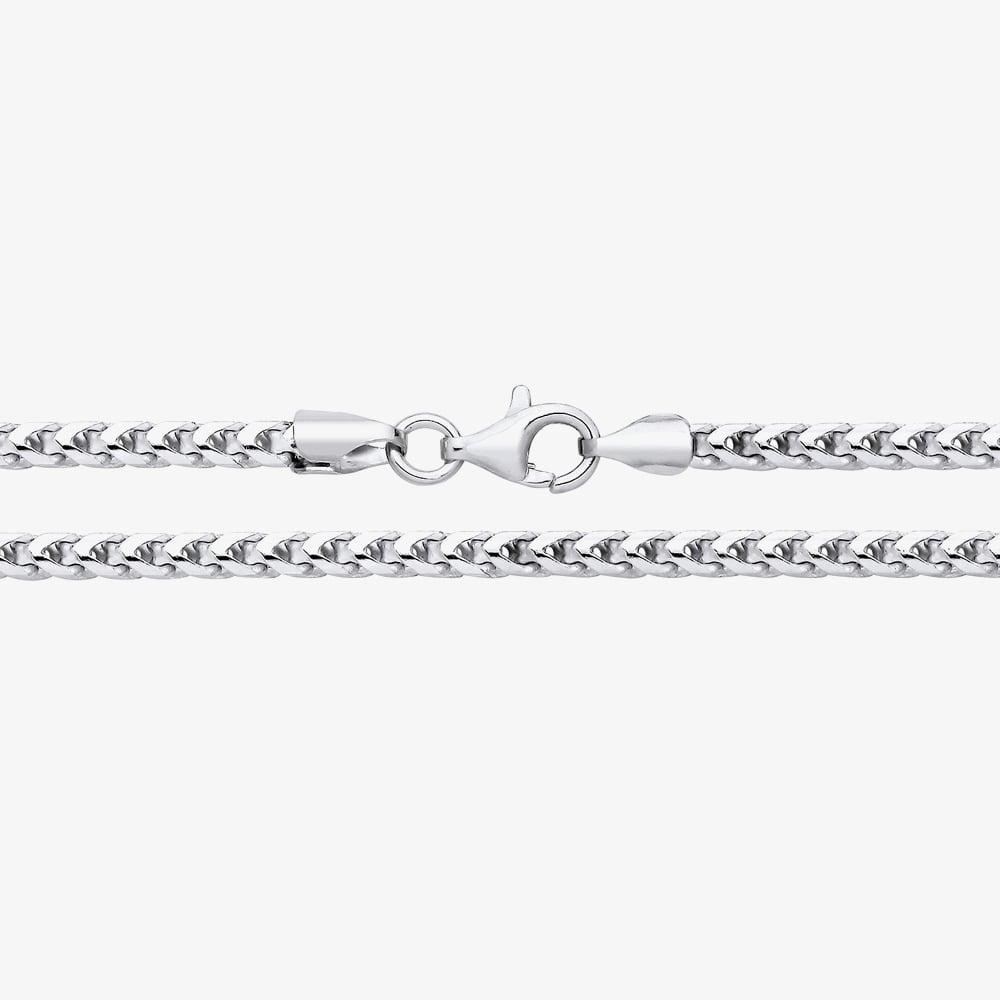 Fashionista Silver Sterling Silver 24 Inch Franco Chain S1036-24