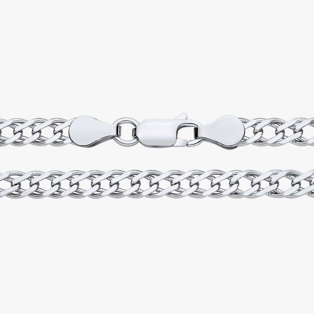 Fashionista Silver Sterling Silver 22 Inch Double Curb Chain S1120-22