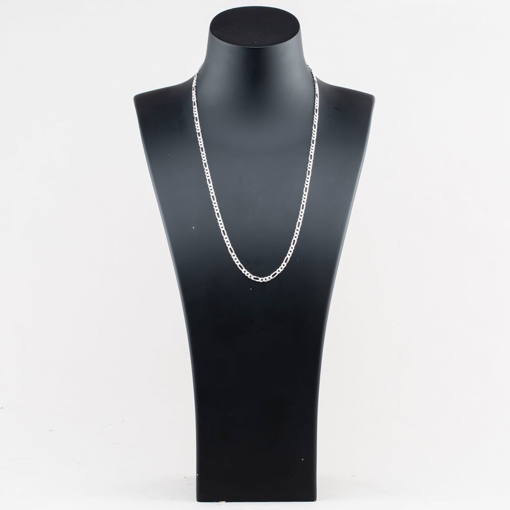 Fashionista Silver Sterling Silver 22 Inch Diamond Cut Figaro Chain S1057-22