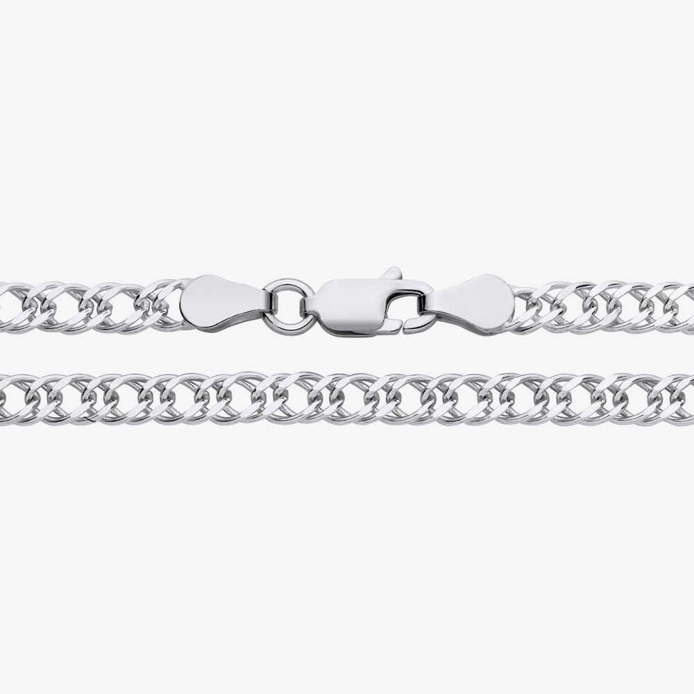 Fashionista Silver Sterling Silver 16 Inch Double Curb Chain S1119-16