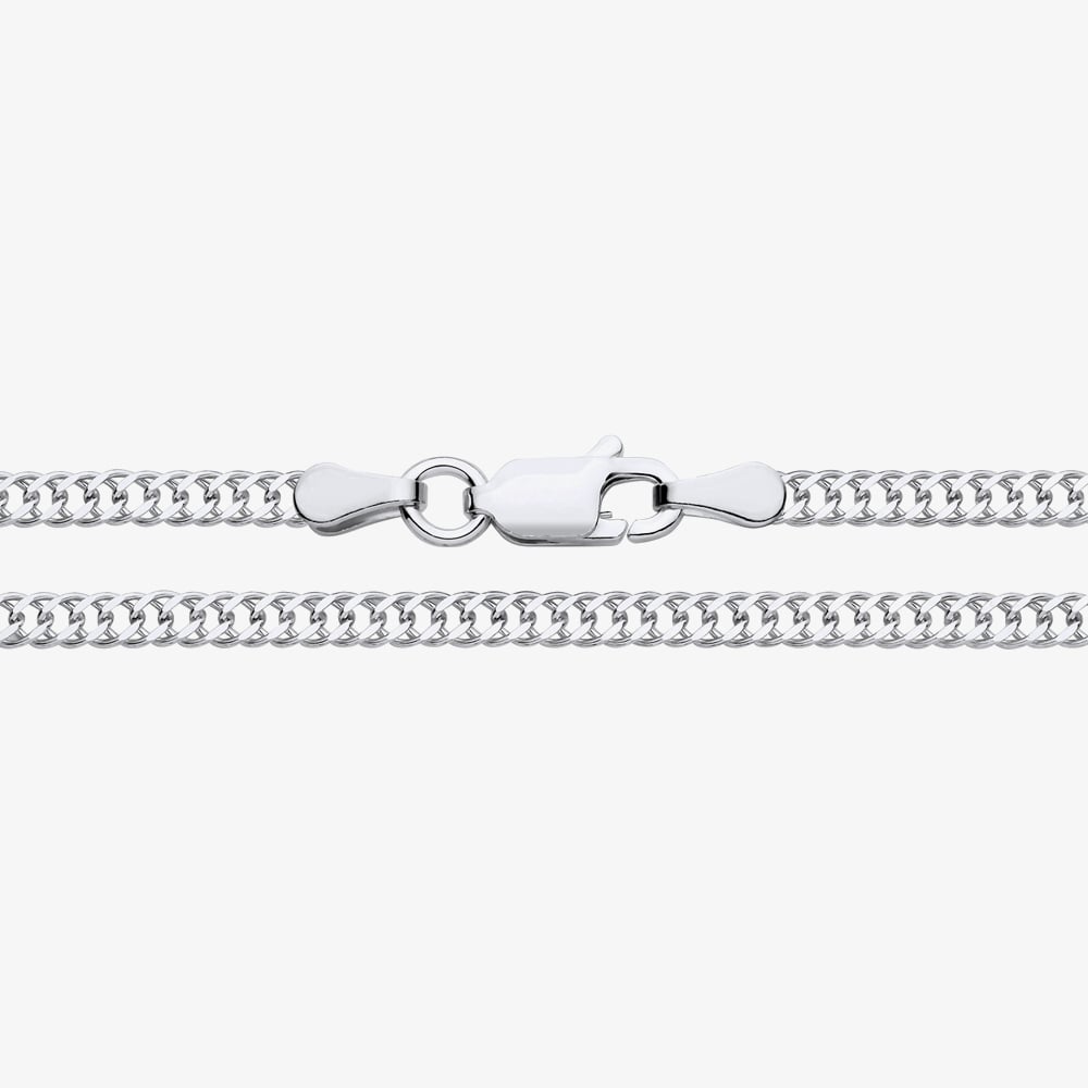 Fashionista Silver Sterling Silver 22 Inch Double Curb Chain S1118-22