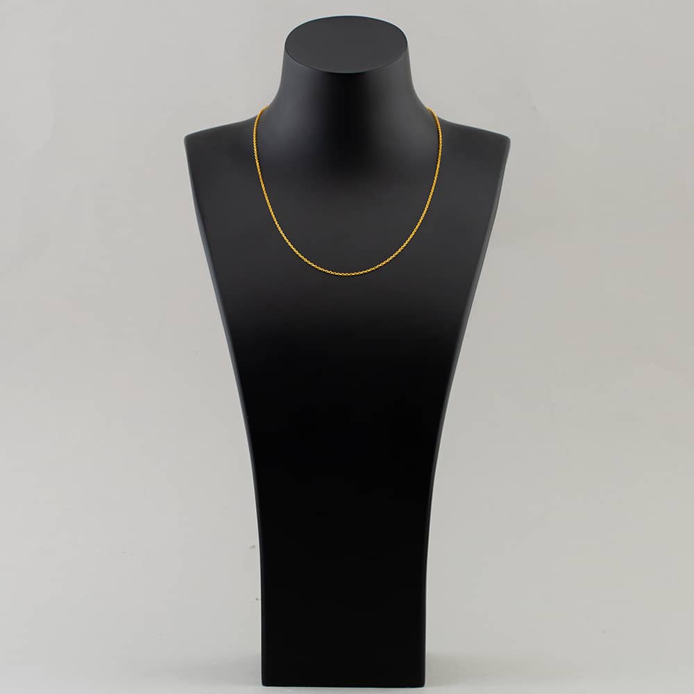 Sterling Silver Gold Plated 18 Inch Curb Chain CA4DC040/0.45