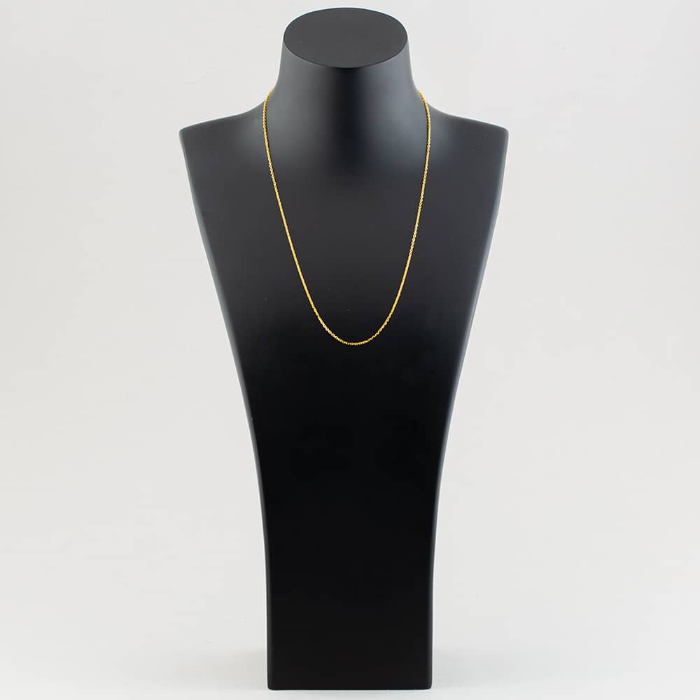 Gold Plated 20 Inch Trace Chain CA4DC040/0.50 GP