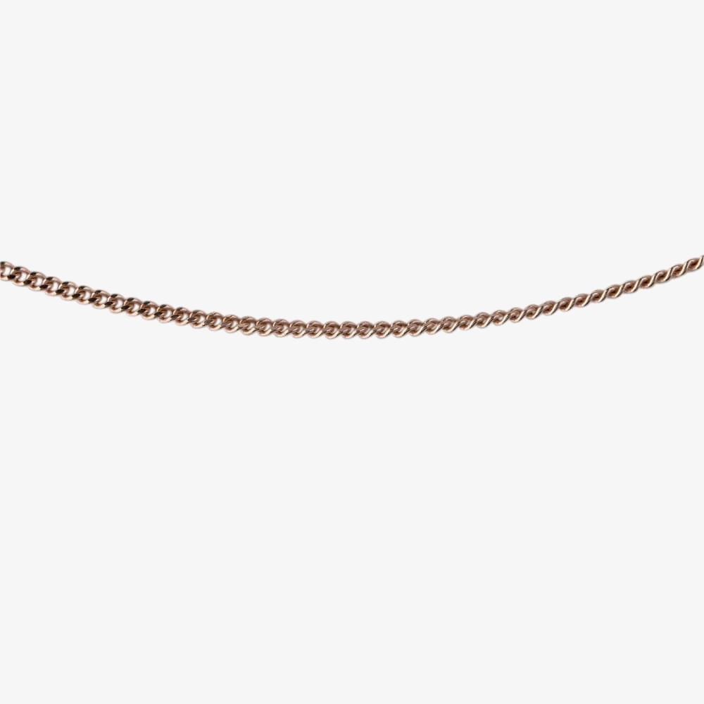 Product photograph of Rose Gold-plated Silver 16-18 Inch Curb Chain N3625 from The Jewel Hut