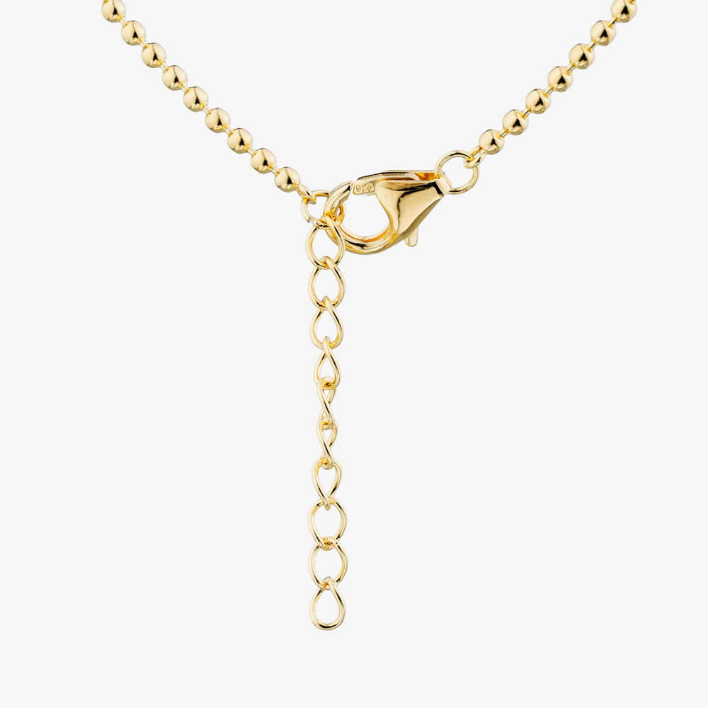 Gold Tone Plated Cubic Zirconia Bar Pendant MK-1070GO