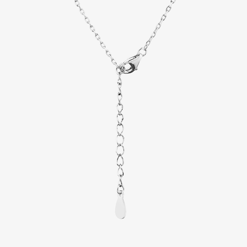 Fashionista Silver Silver Plain Engravable Heart Necklace 18179