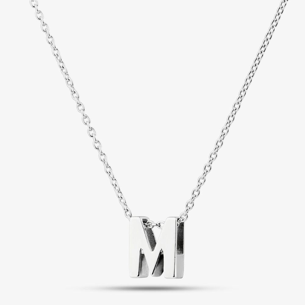 Fashionista Silver Sterling Silver M Initial Pendant CN2583MX11800R1