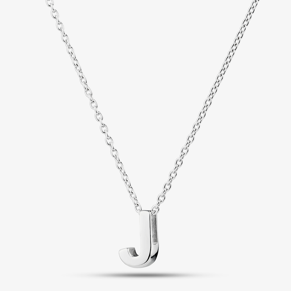 Fashionista Silver Sterling Silver J Initial Pendant CN2583JX11800R1