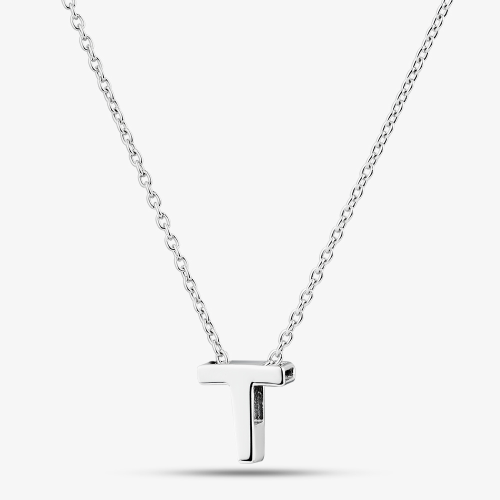 Fashionista Silver Sterling Silver T Initial Pendant CN2583TX11800R1