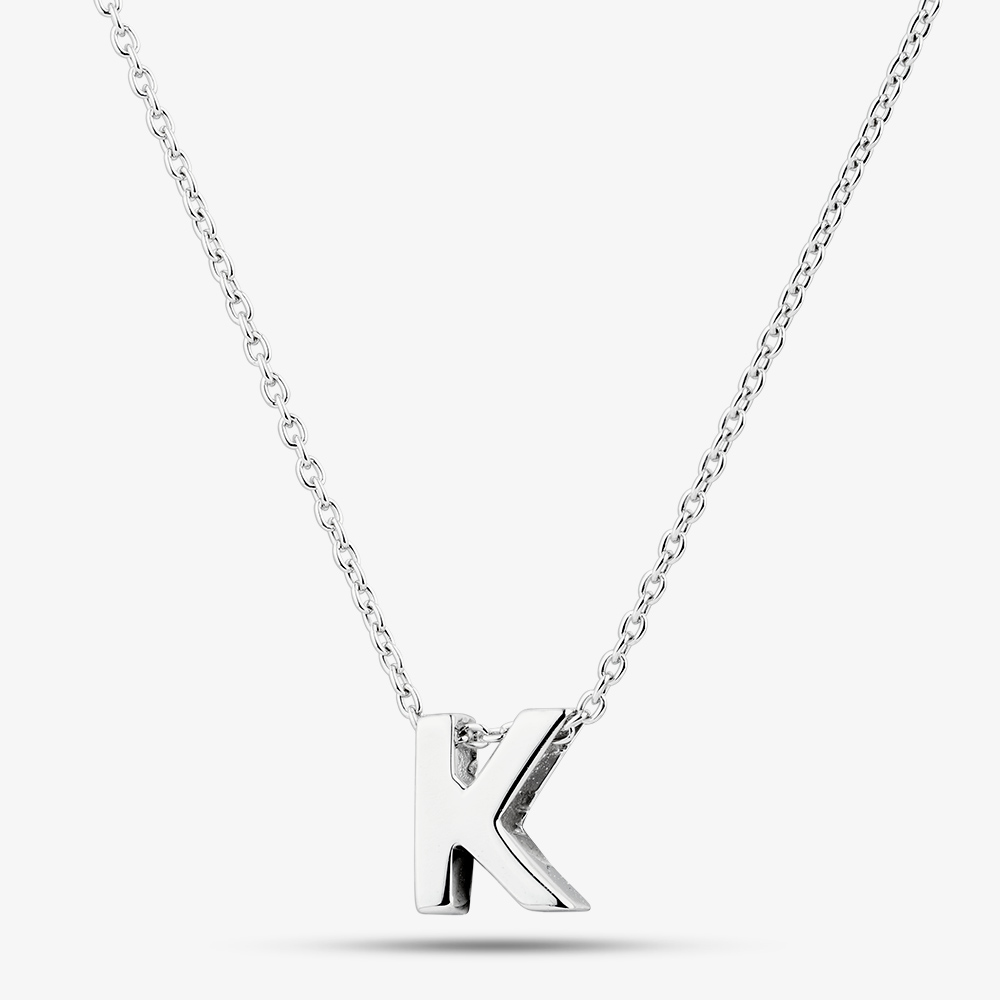 Fashionista Silver Sterling Silver K Initial Pendant CN2583KX11800R1