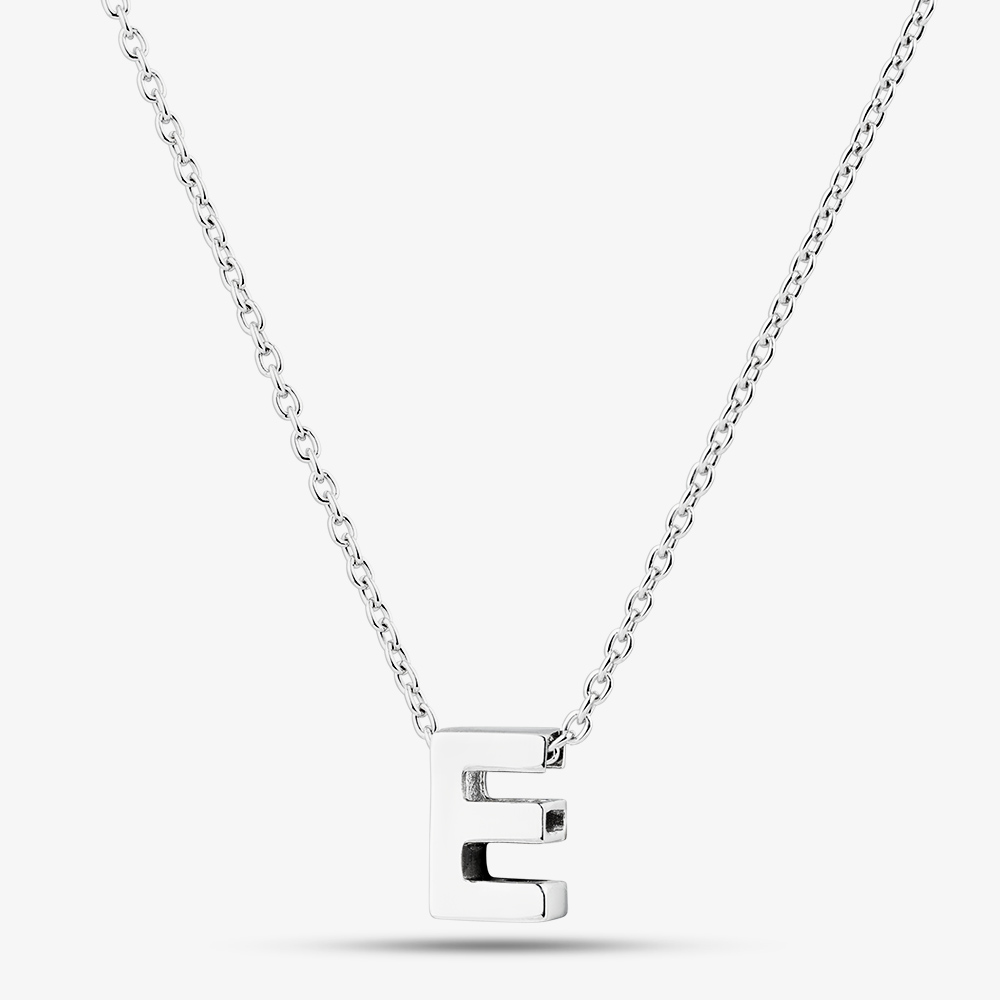 Fashionista Silver Sterling Silver E Initial Pendant CN2583EX11800R1