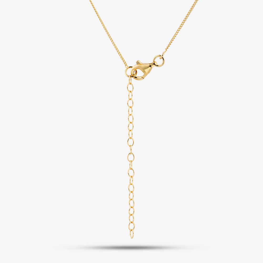 Yellow Gold Tone Plated Sterling Silver Cubic Zirconia Twist Oval Pendant 016-34468/GP