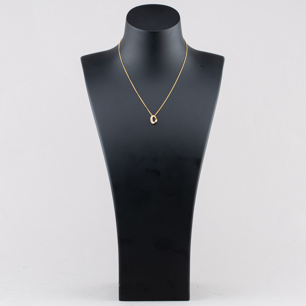 Yellow Gold Tone Plated Sterling Silver Cubic Zirconia Twist Oval Pendant 016-34468/GP