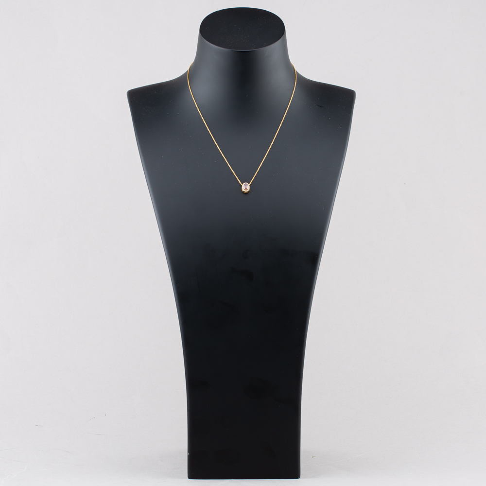 Yellow Gold Tone Plated Sterling Silver Purple Cubic Zirconia Halo Pendant 016-35004/GP