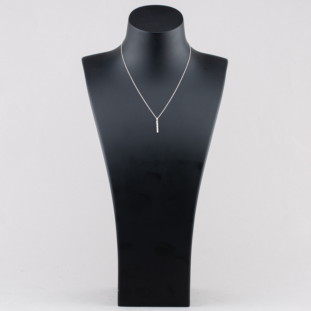 Fashionista Silver Sterling Silver Cubic Zirconia Bar Pendant 016-34417/SP