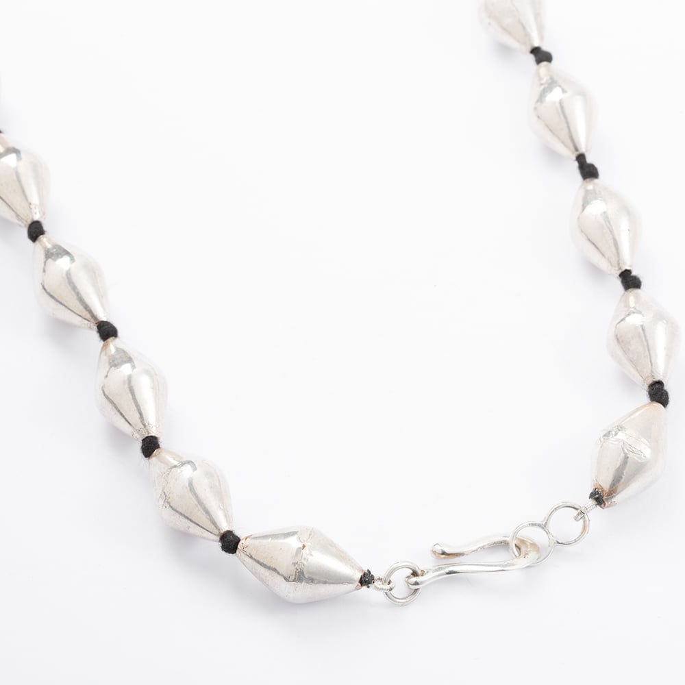 Silver Giant Bead Necklace NLIS36MB