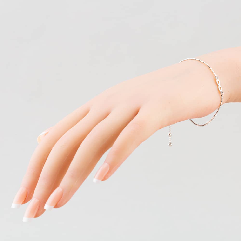 Sterling Silver Adjustable Infinity Bracelet 8.29.6844