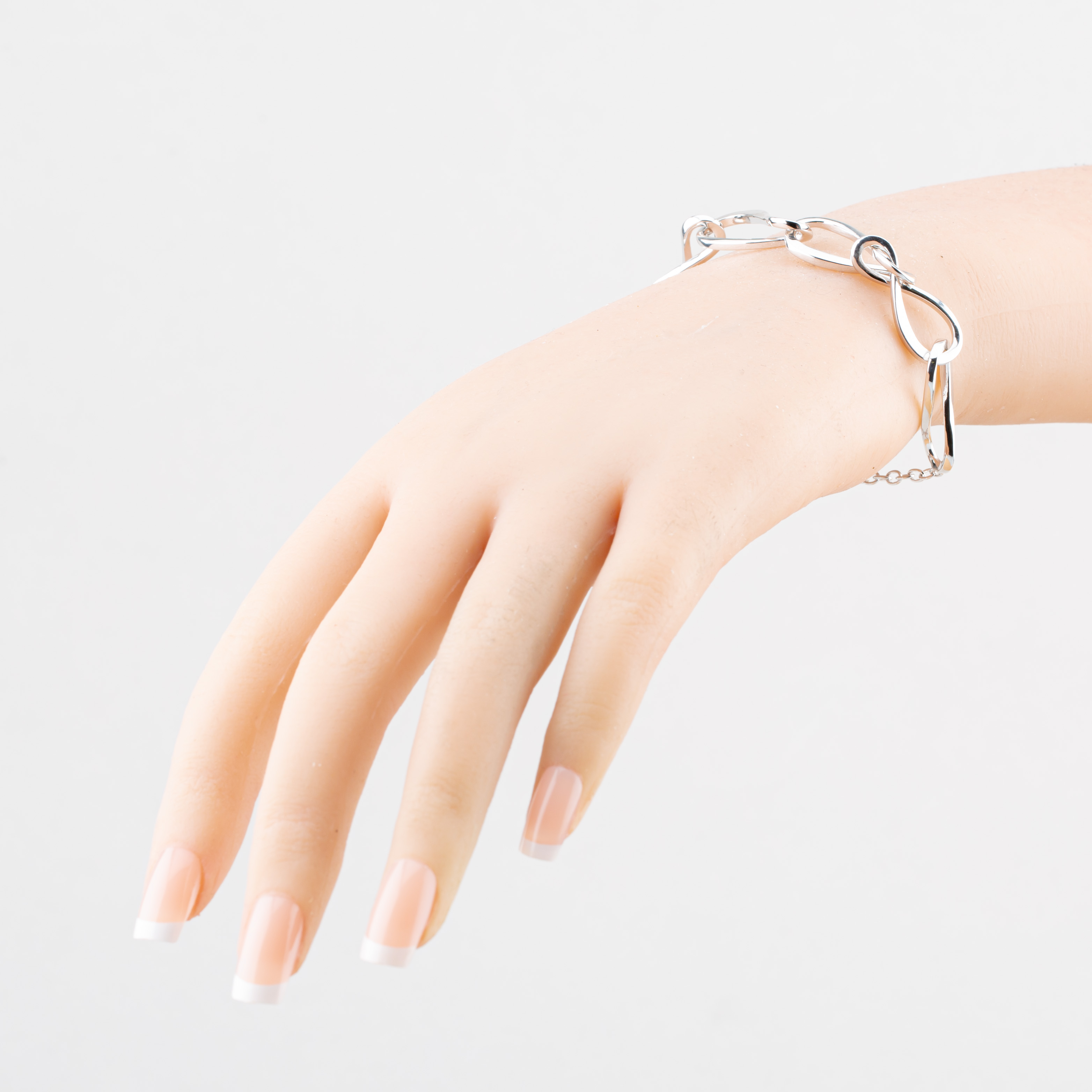 Fashionista Silver Sterling Silver Multi Infinity Link Bracelet AB4340/R