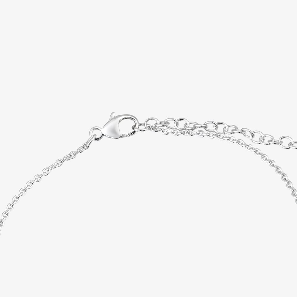 Fashionista Silver Sterling Silver Cubic Zirconia Multi Heart Engravable Bracelet 05S2AZB422805