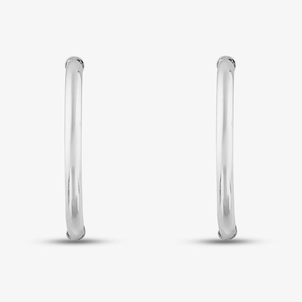 Sterling Silver 11mm Sleeper Hoop Earrings S3524