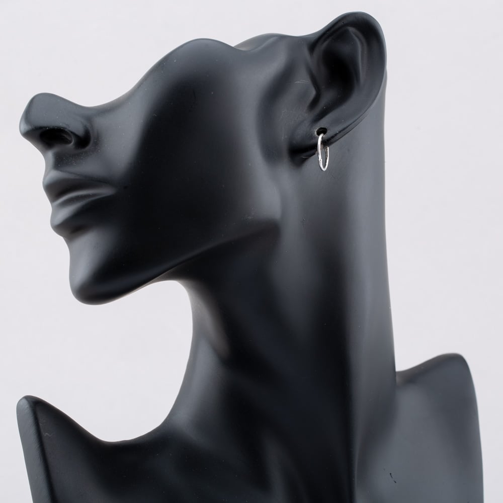 Sterling Silver 11mm Sleeper Hoop Earrings S3524